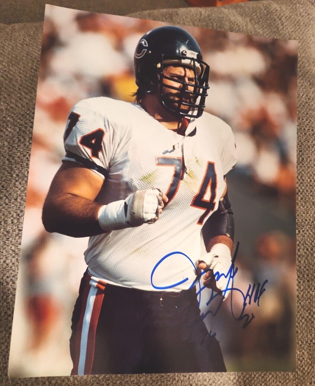 JIM COVERT SIGNED 8X10 PHOTO CHICAGO BEARS HOF 2020 INSCRIBED W/COA+PROOF WOW