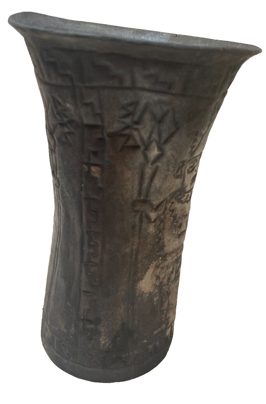 Authentic Ancient Pre-Columbian Chimu/Moche Silver Votive Cup