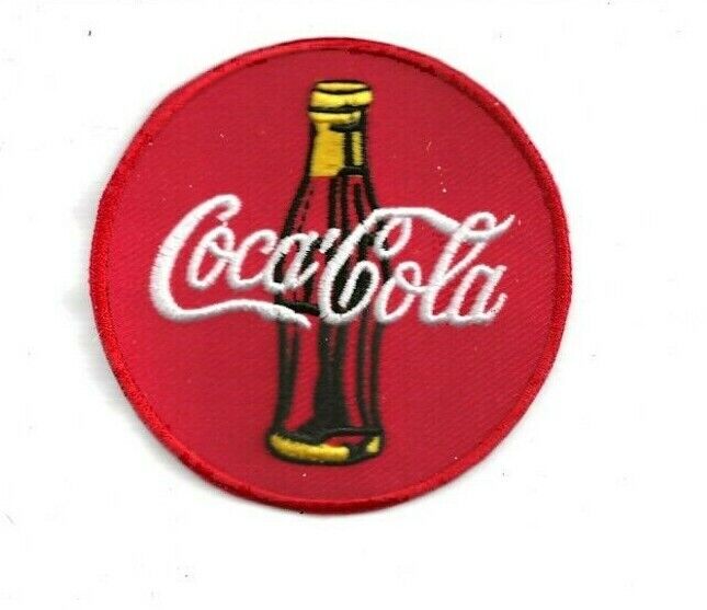 NEW 3 INCH COCA COLA W/BOTTLE IRON ON PATCH 