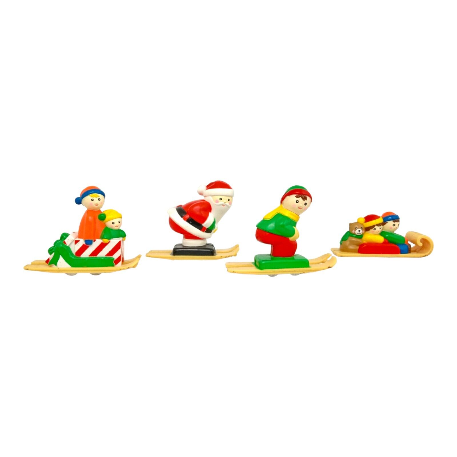 Vintage 1990sMr Christmas Replacement Figures Flags Kids Sleds As Is Please Read