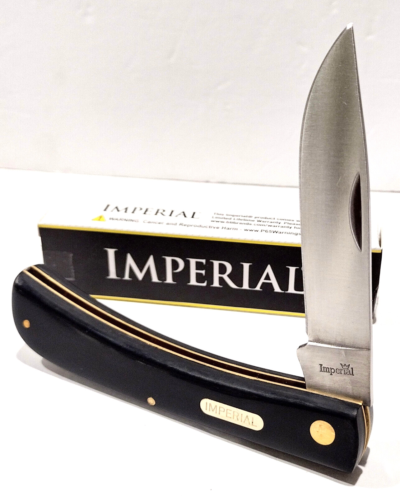 Imperial Schrade Old Timer Black Large Sod Buster Folding Pocket Knife IMP22L Jr