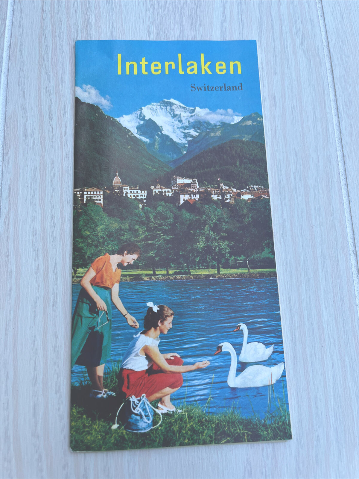 Interlaken Switzerland Vintage 1956 Travel Brochure Guide Hotel Program Prices