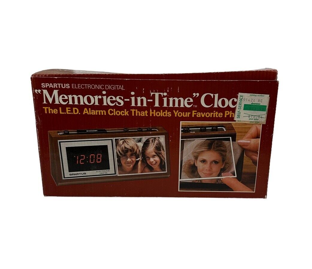 Vintage Spartus Electronic Digital “Memories In Time” LED Alarm Clock NIB