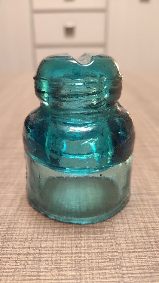 Vintage Beautiful Soviet Insulator Turquoise Glass USSR