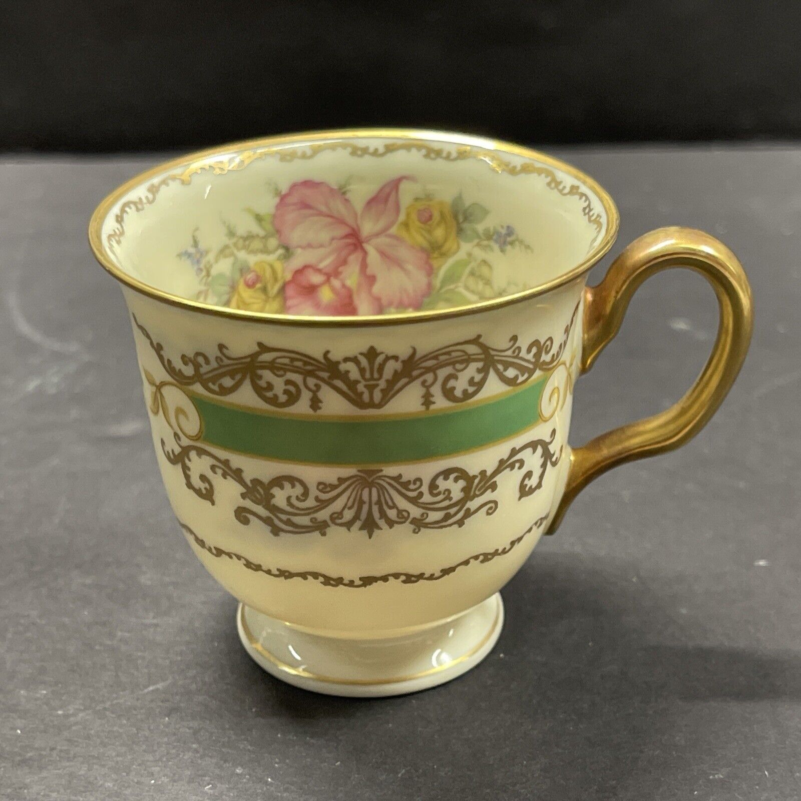 Rosenthal Ivory The Orchid Gold & Orchids Footed Demitasse Cup Bavaria