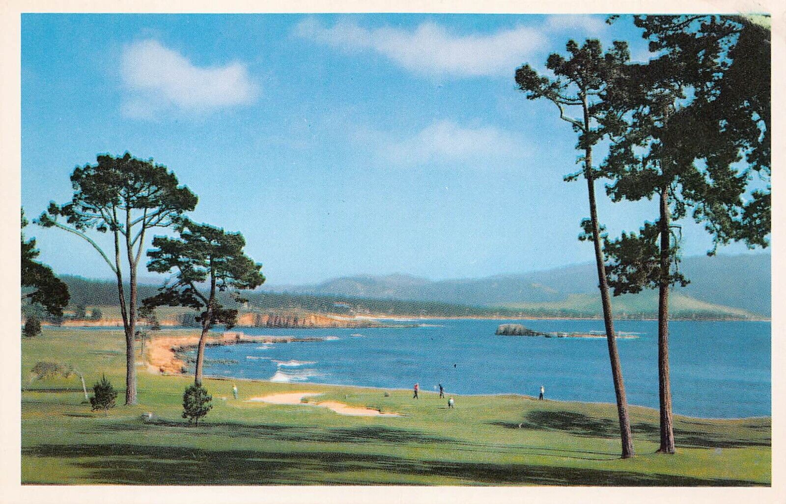 Pebble Beach CA California Golf Course Bing Crosby Tournament Vtg Postcard D41