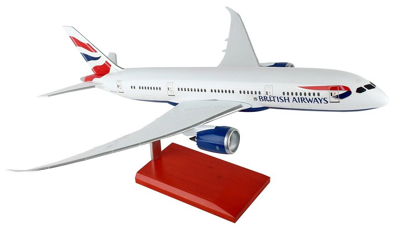 British Airways Boeing 787-800 Desk Top Display 1/100 Jet Model ES Airplane New