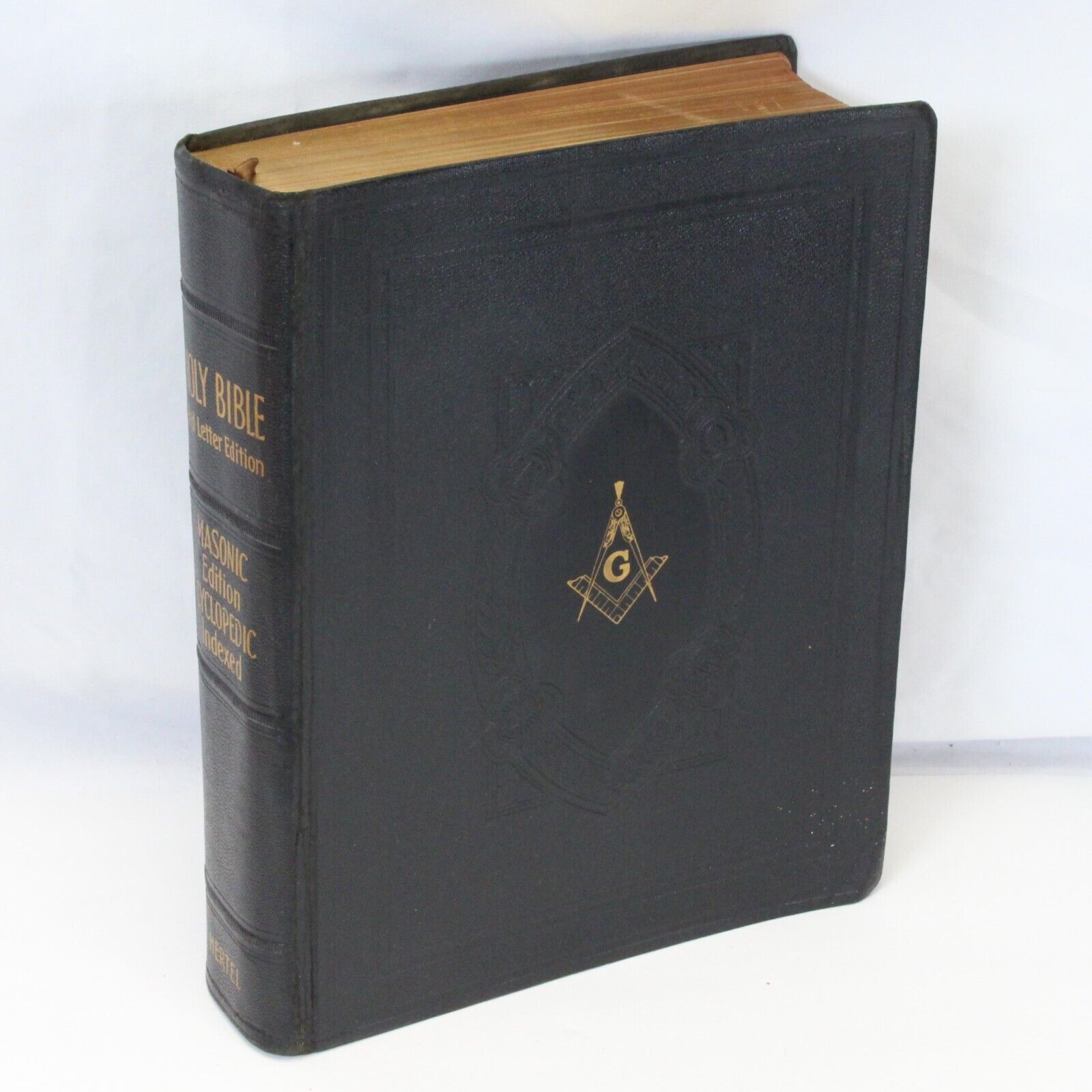 Hertel Holy Bible Red Letter Masonic Edition Cyclopedic Indexed Freemason KJV