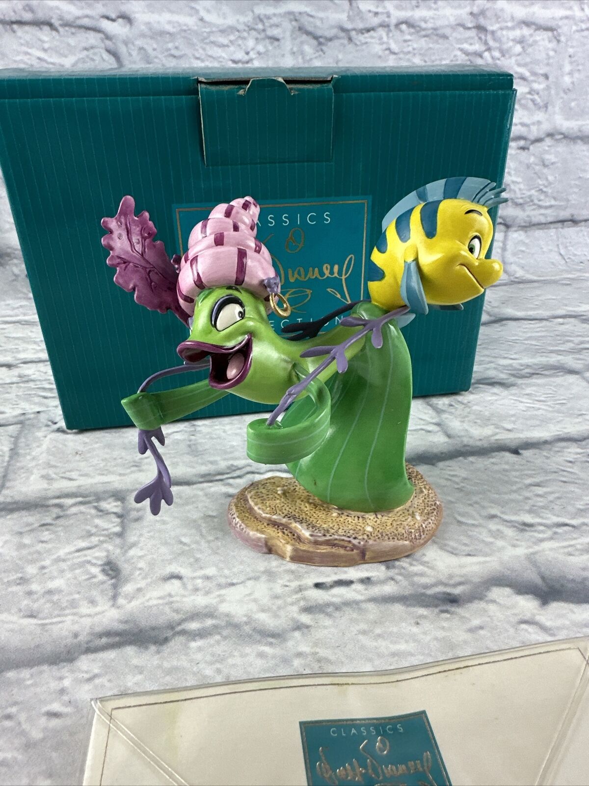 WDCC The Little Mermaid “Flounder's Fandango” Walt Disney Figurine + Box & COA
