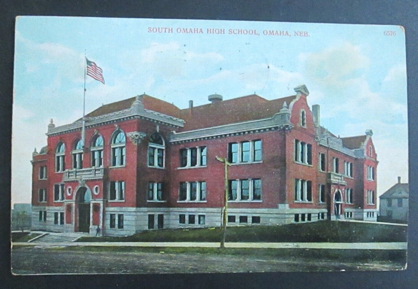 South Omaha High School Omaha NE Posted DB Postcard