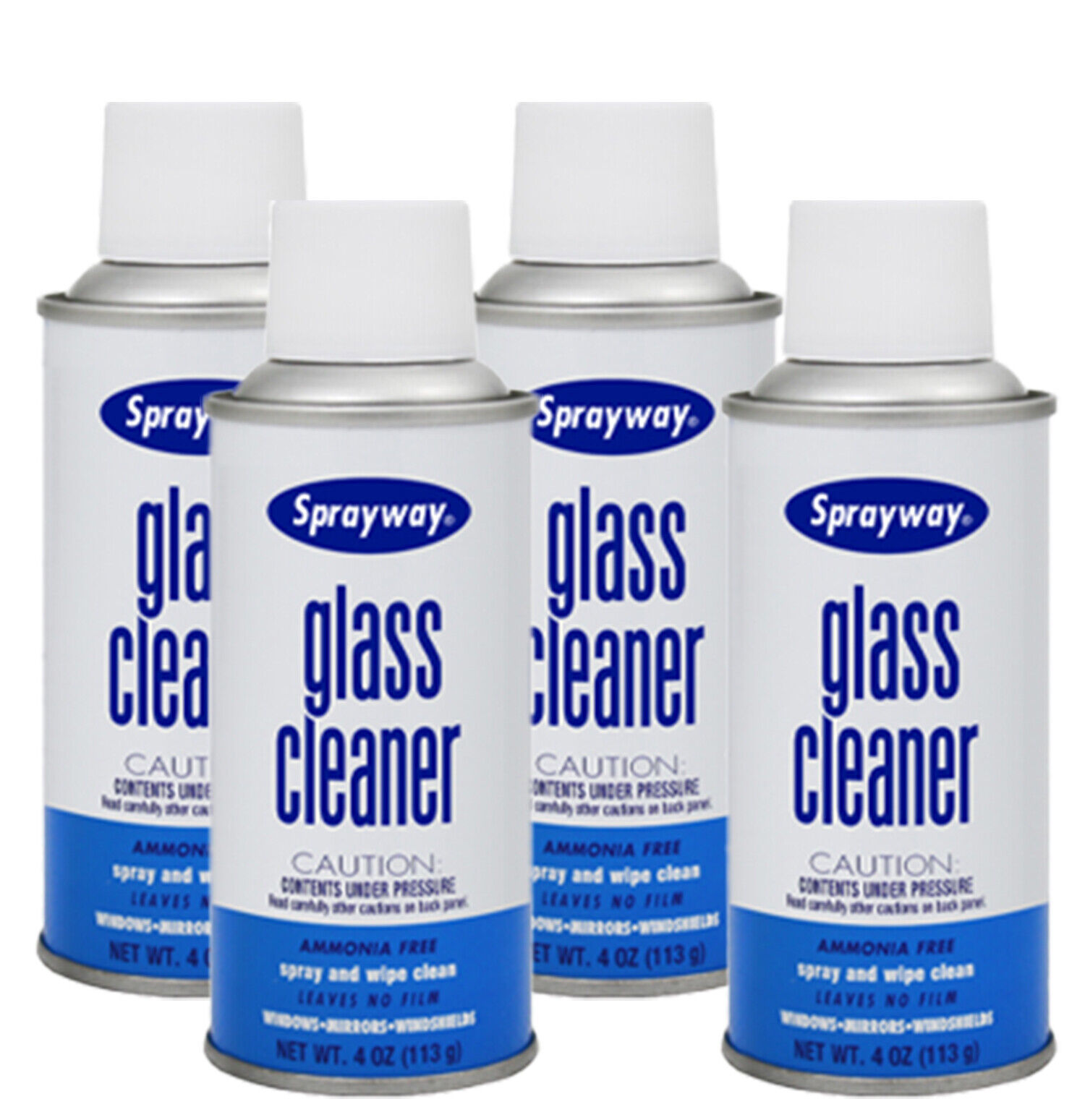 Sprayway Glass Cleaner 4oz: Streak-Free Glass Cleaner Spray, 4-Packs