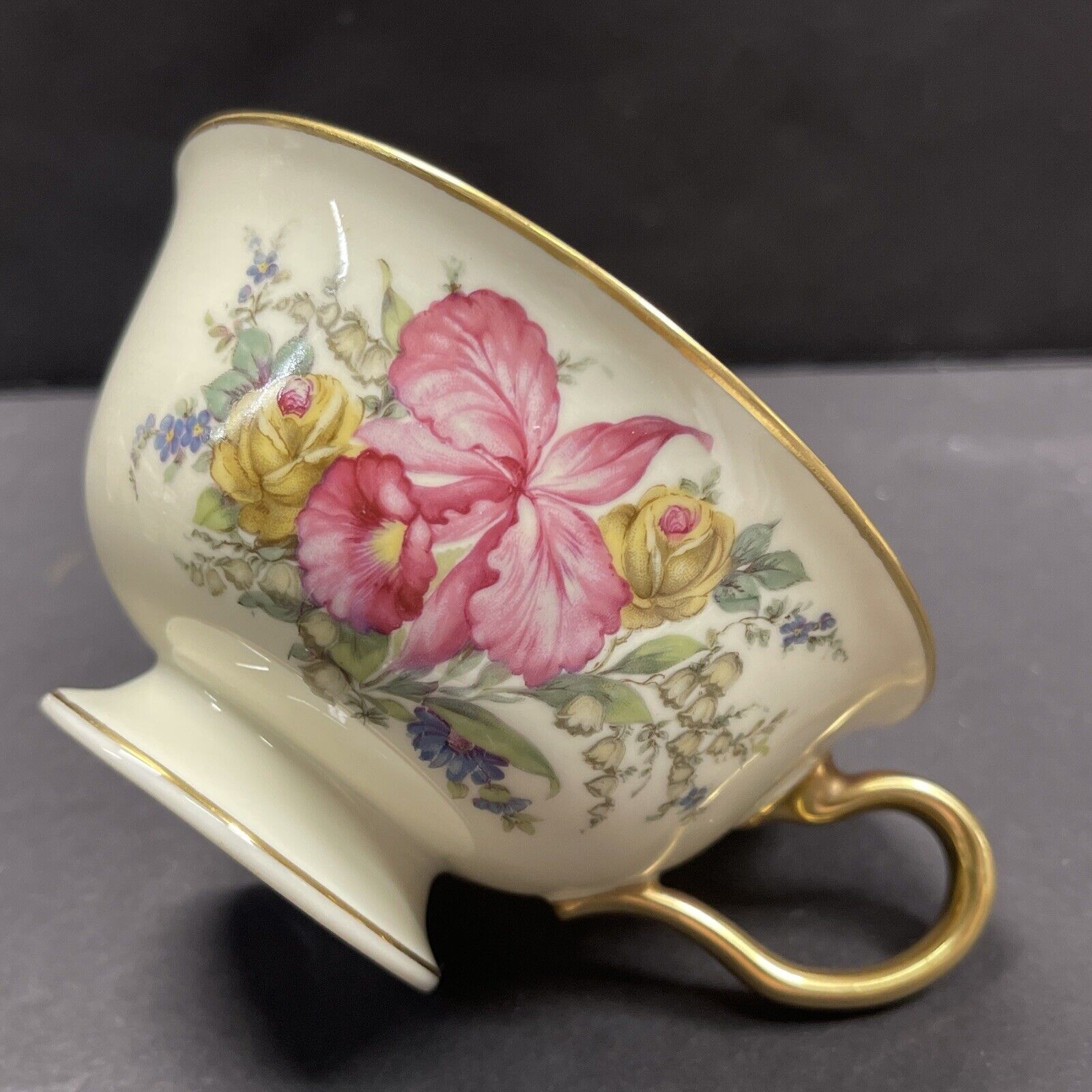 Rosenthal Ivory The Orchid Gold & Orchids Footed Cup Bavaria