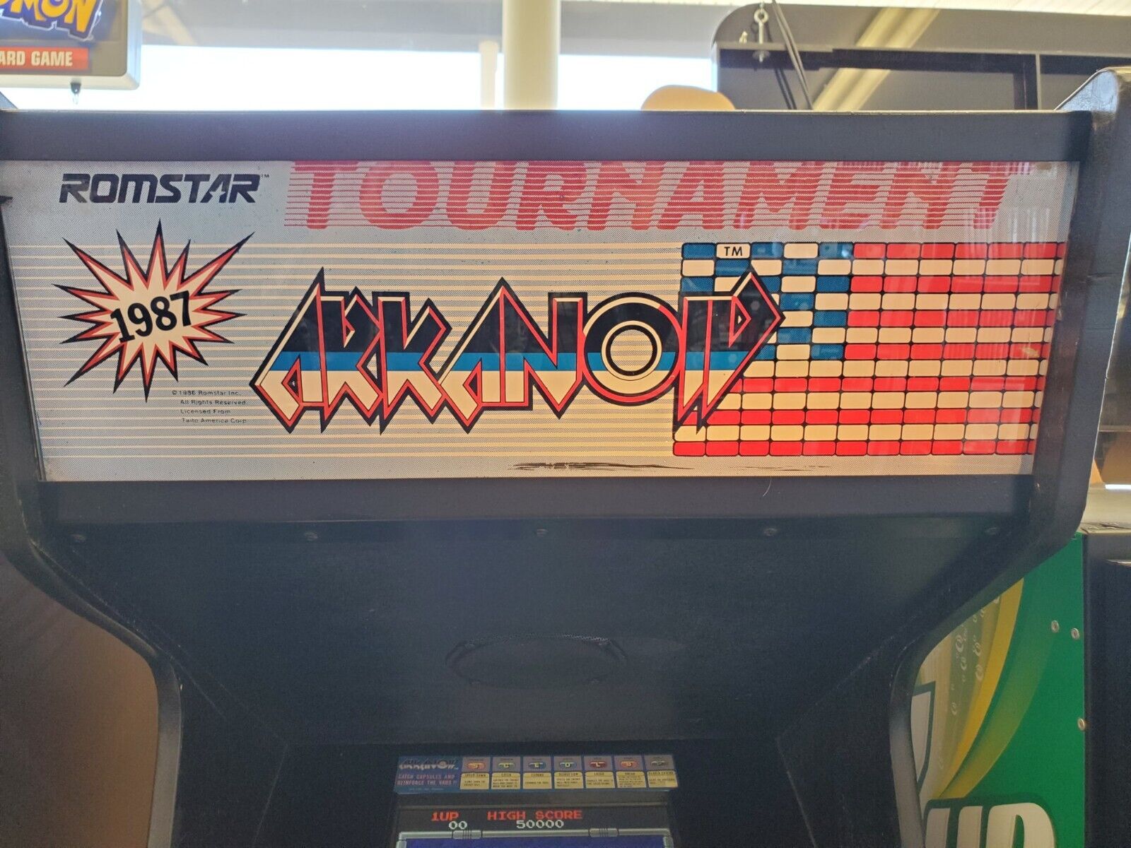 Tournament Arkanoid 1987 Arcade Cabinet with Updated LCD Screen