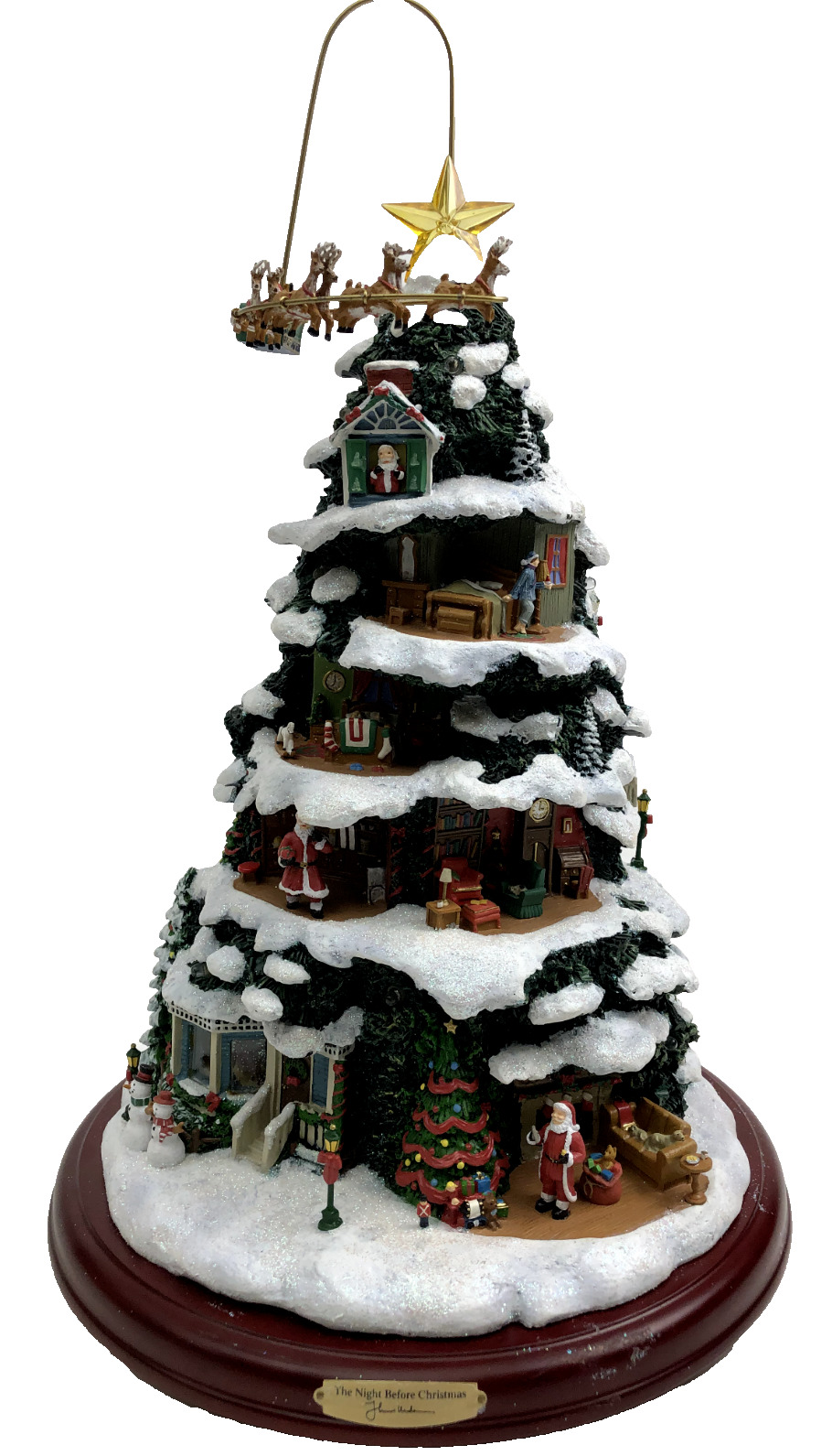 Thomas Kinkade The Night Before Christmas Star Tree For Parts Decoration
