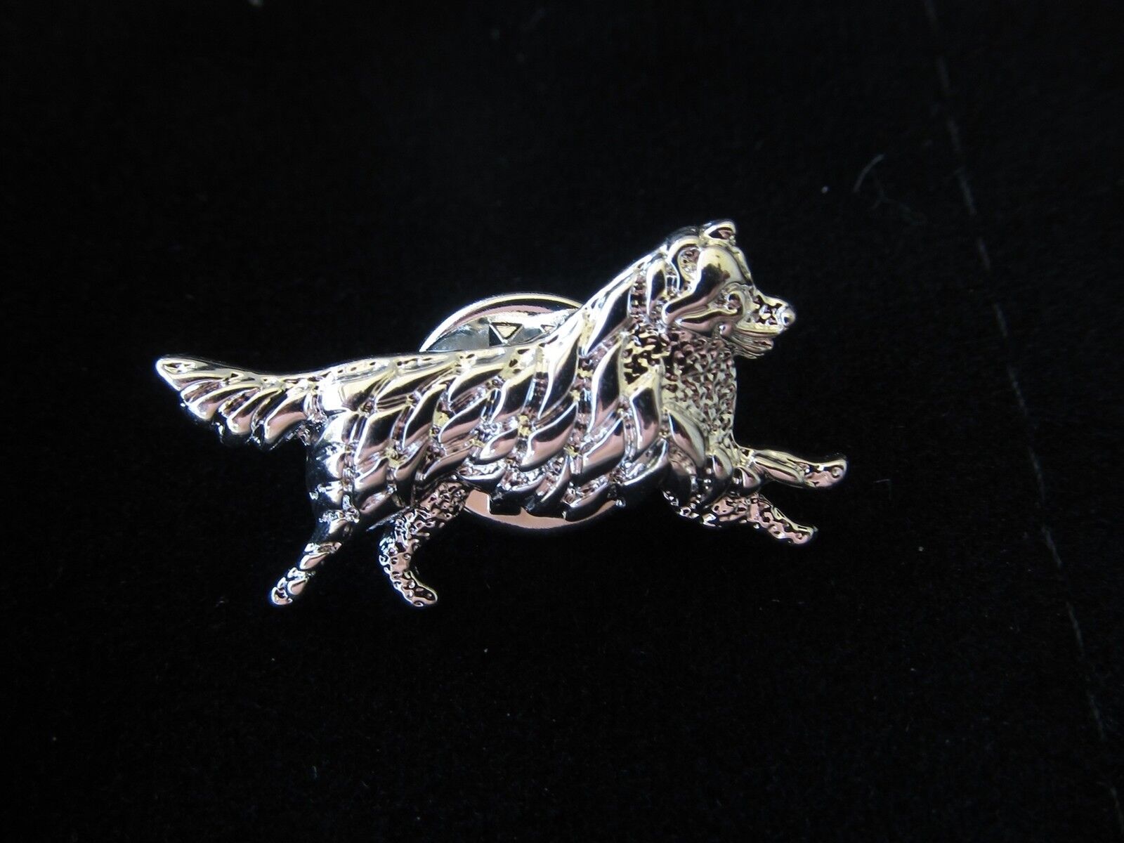 Australian Shepherd Brooch or Pin -Fashion Jewellery Silver Plated, Stud Back