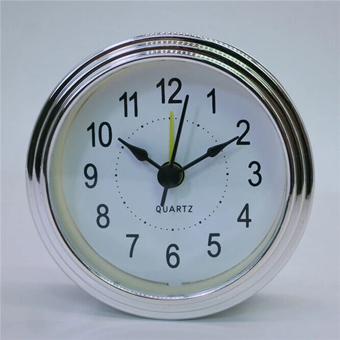 Gold Silver Hotel Alarm Clock 3 inch Quartz Wall Round Table Alarm Clock