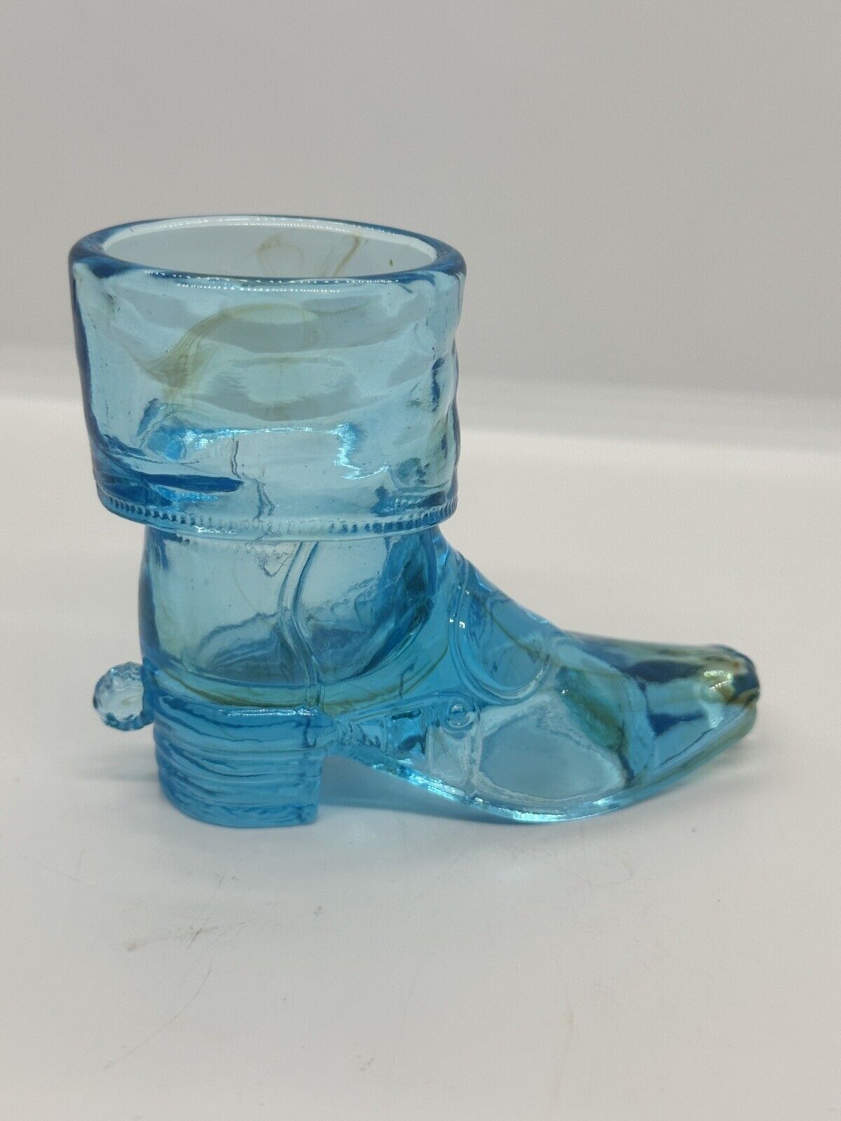Mosser, Blue Glass Cowboy Boot with Spur 