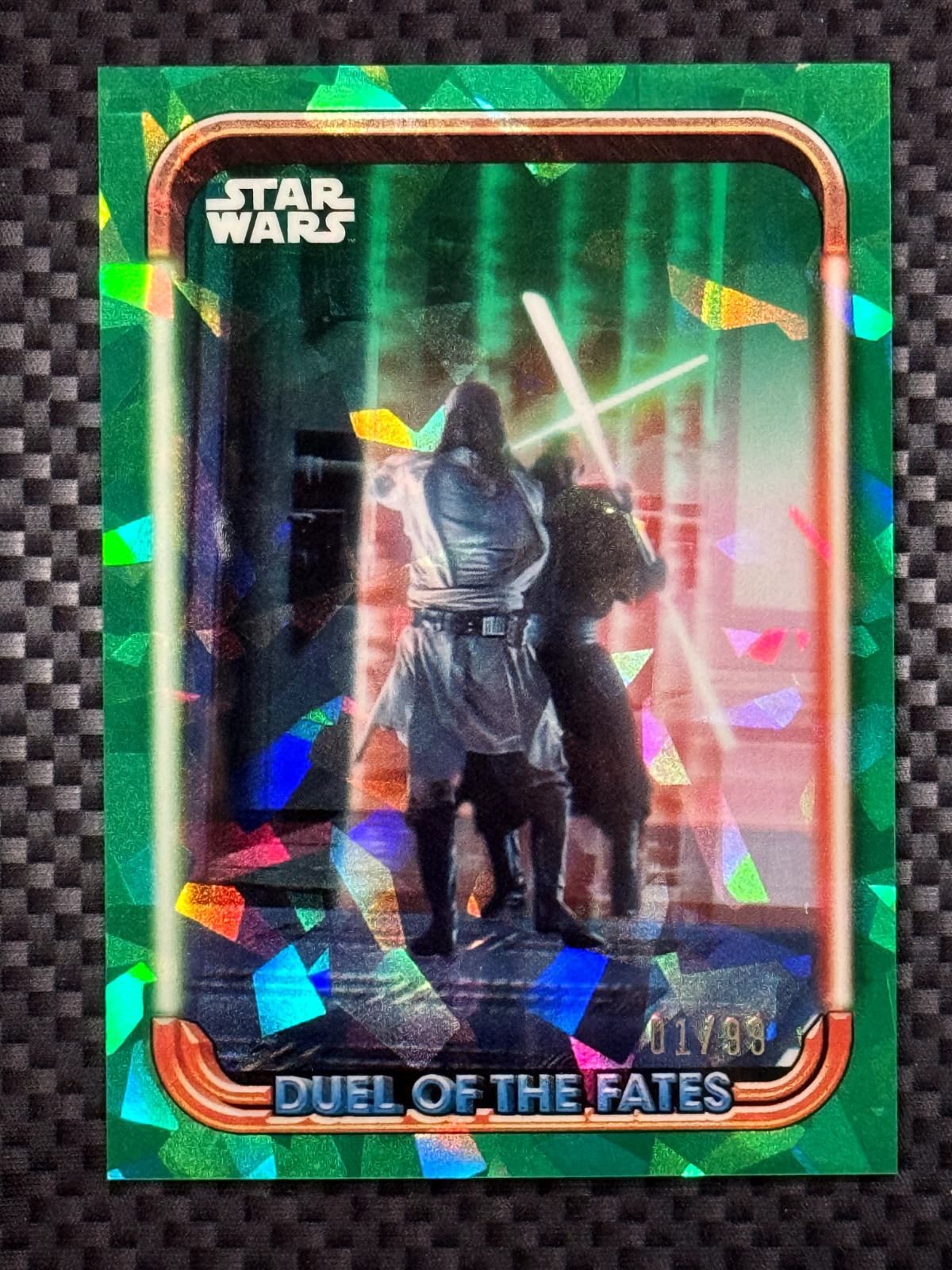 2024 Topps Star Wars Sapphire DARTH MAUL Green 01/99 Duel of the Fates #DF-19