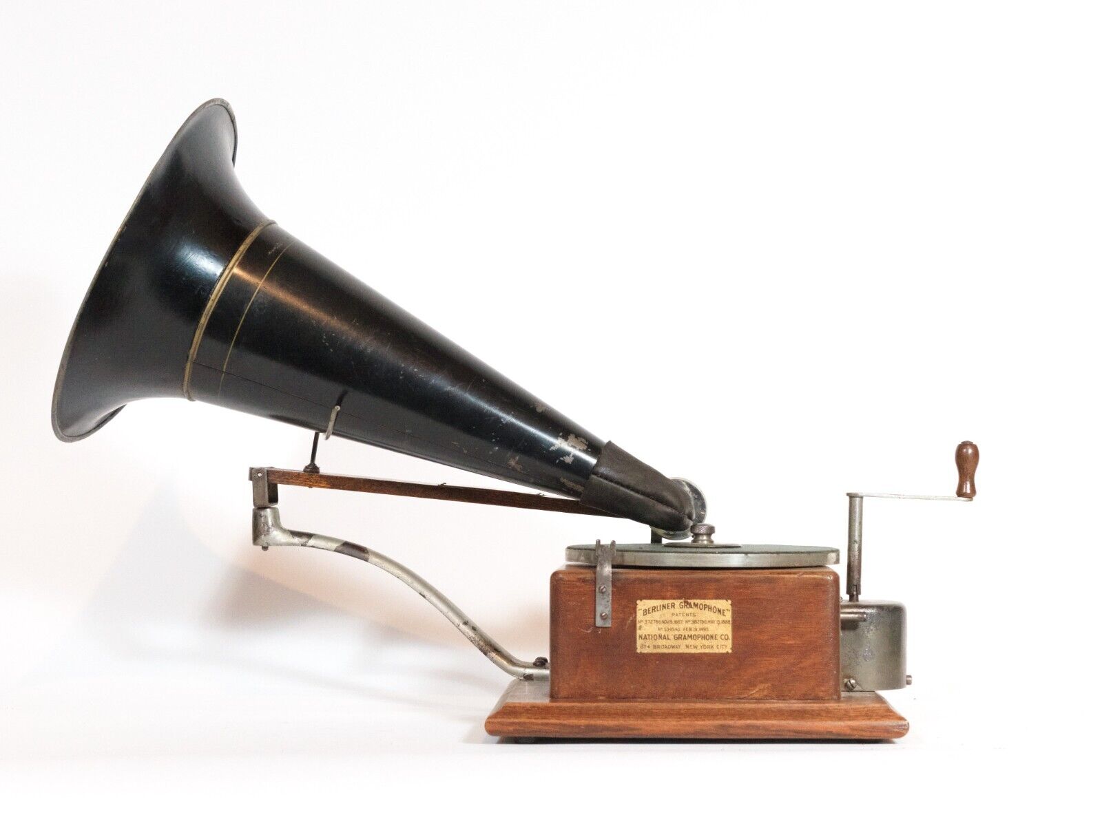 1890's Berliner Gramophone * Historic Phonograph * New York * No Replica Parts
