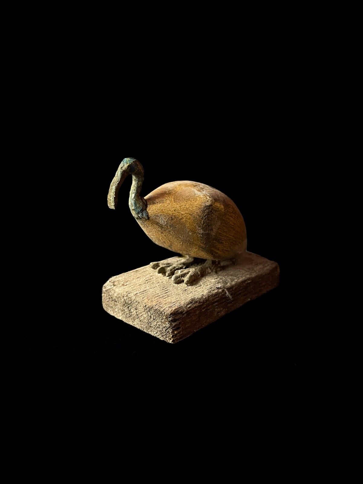 Ancient Egyptian God Ibis Statue from Stone , Handmade Sculpture from Wood