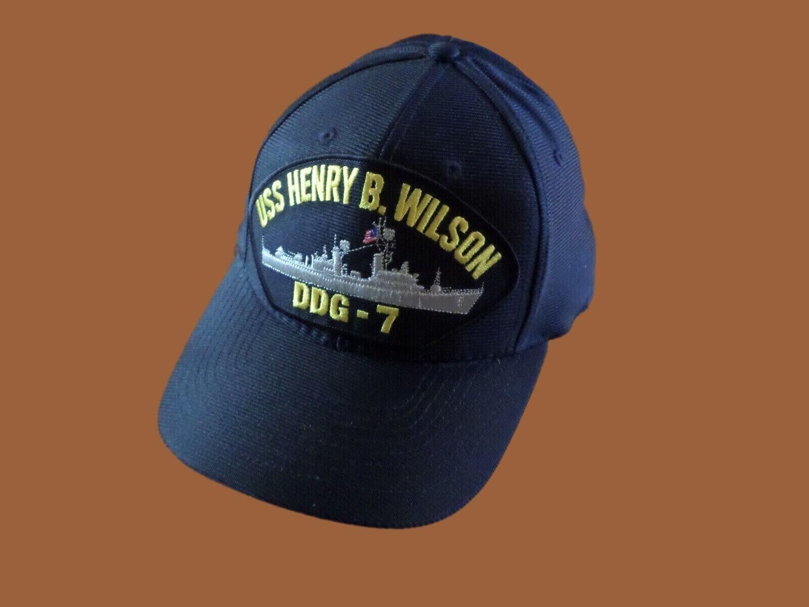 USS HENRY B WILSON DDG-7 NAVY SHIP HAT U.S MILITARY OFFICIAL BALL CAP U.S. MADE 