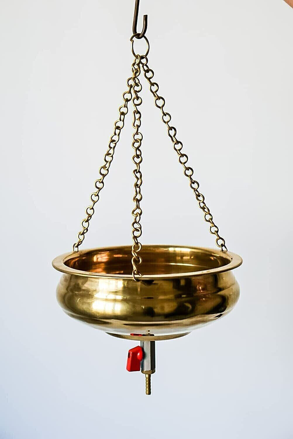 SHIRODHARA POT BRASS (2 LTR) WITH CHAIN, VALVE AND NOZZLE+
