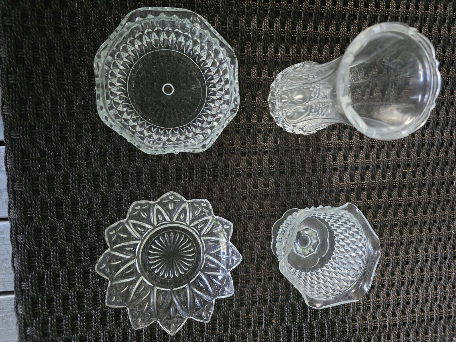 Cut glass and a crystal vase lot