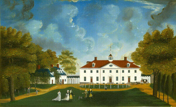 Oil painting A-View-of-Mount-Vernon-American-18th-Century cityscape hand painted
