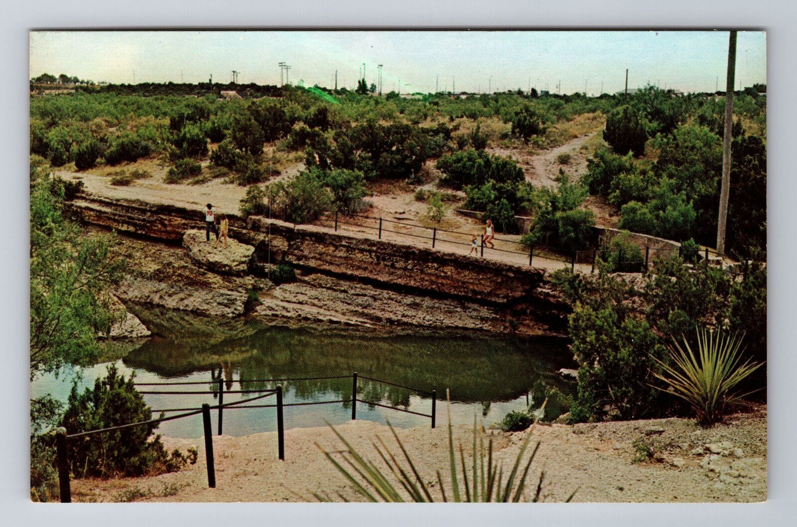 Big Spring TX-Texas, Town of Big Spring, Vintage Souvenir Postcard