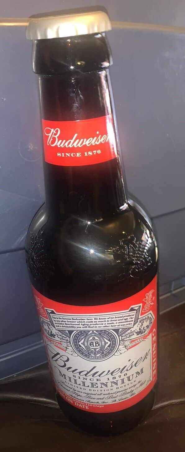 Budweiser Millennium Large Jumbo Glass Beer Bottle 15\