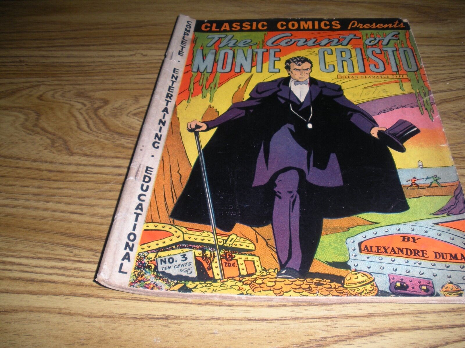 CLASSIC COMICS PRESENTS THE COUNT OF MONTE CRISTO COMIC #3 FIRST ED MARCH 1942