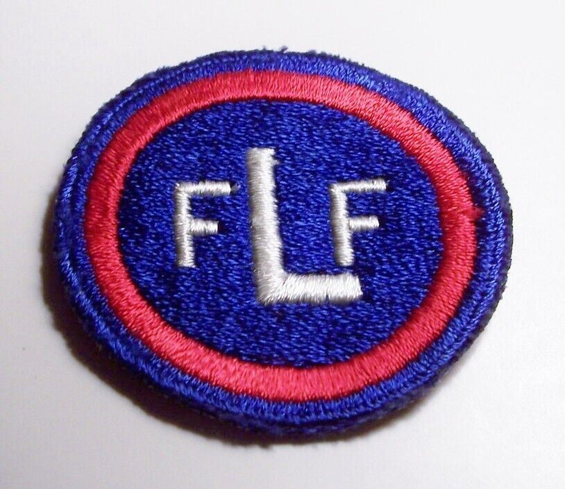 SCARCE ORIGINAL FULLY EMBROIDERED WW2 FRENCH LIAISON FORCES WHITEBACK PATCH