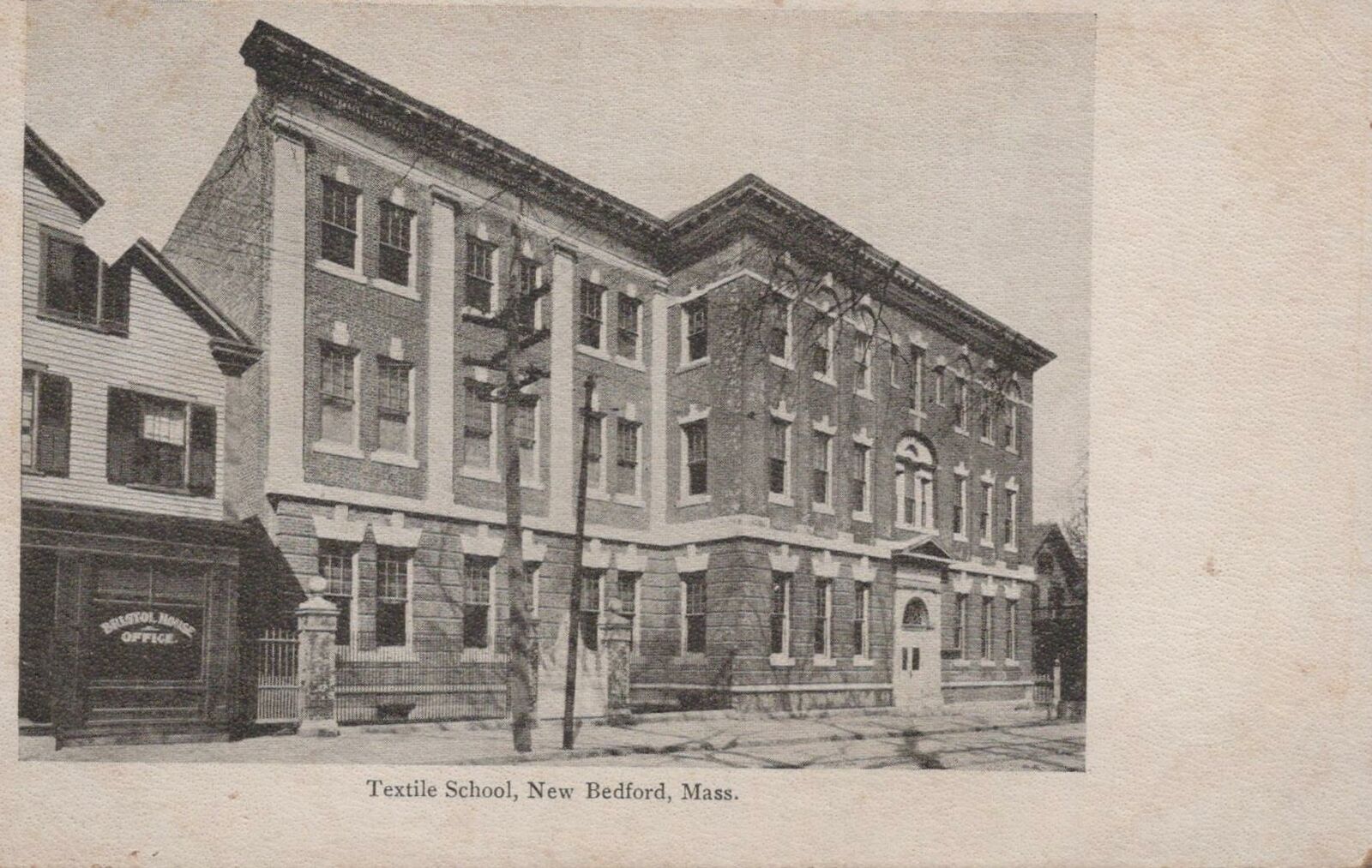 Postcard Textile School New Bedford MA 