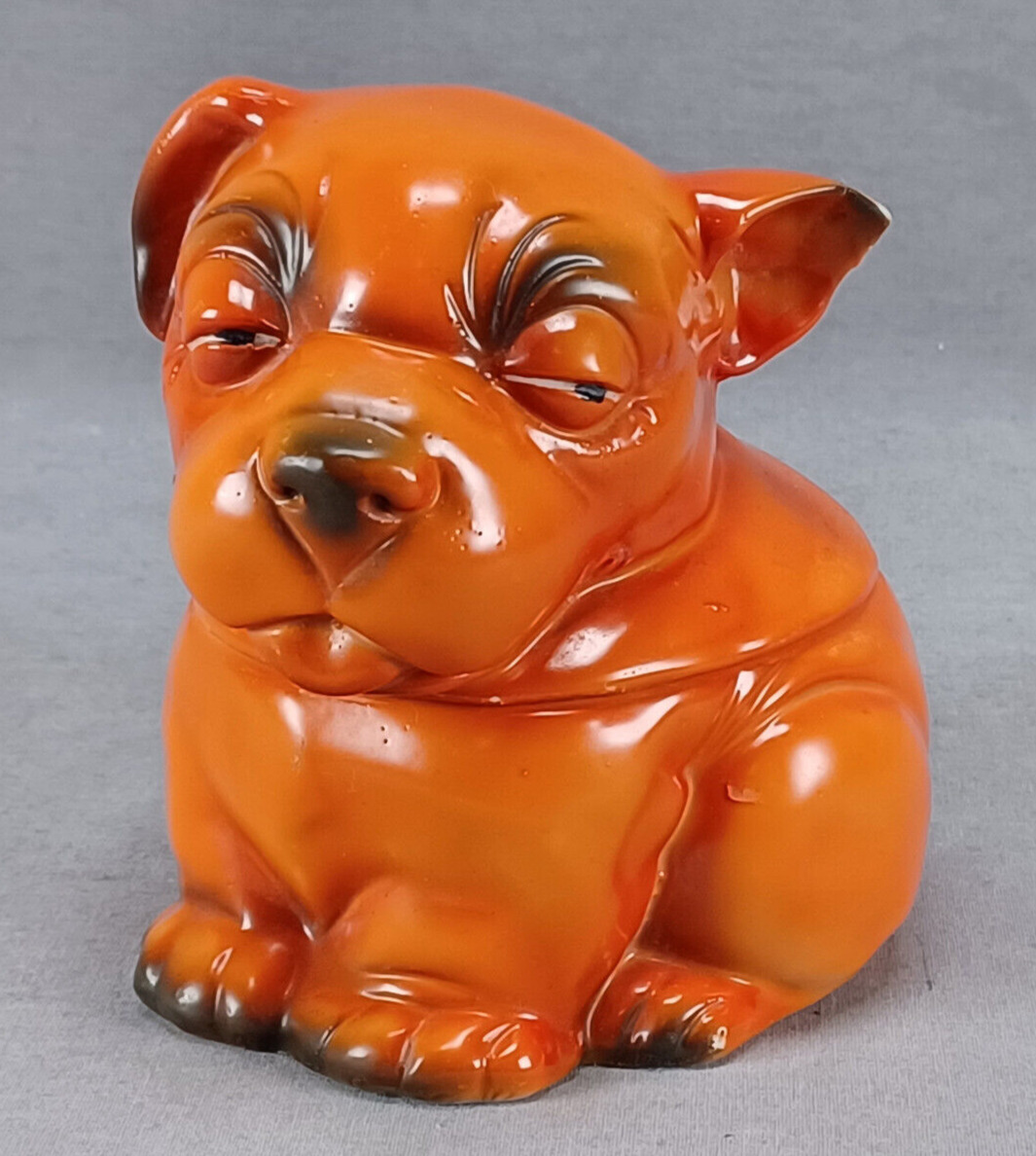 Vintage Marked Germany Bonzo The Dog Orange Porcelain Tobacco Jar