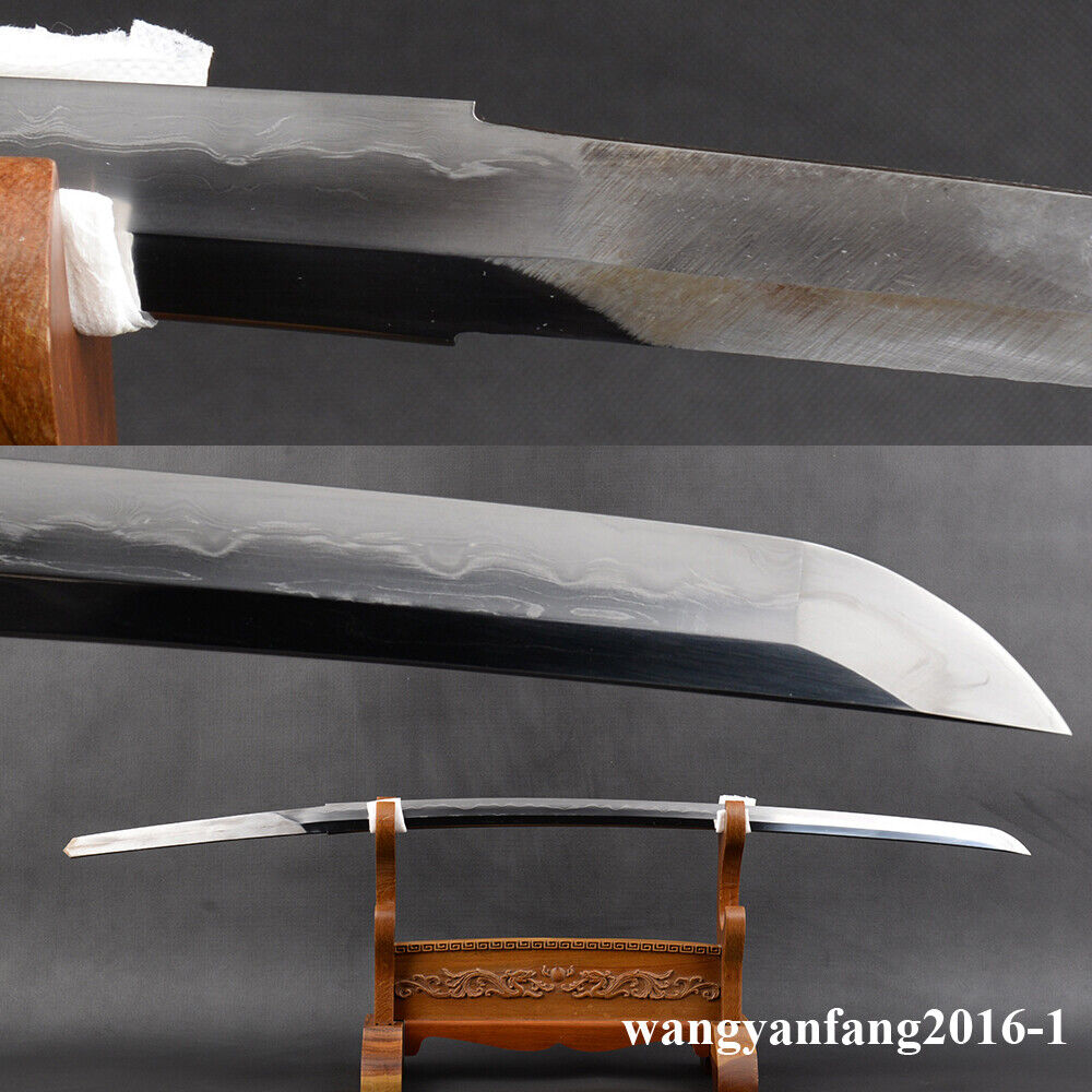 Kobuse Clay Tempered Folded T10 Steel Bare Blade Japanese Samurai Naked Katana