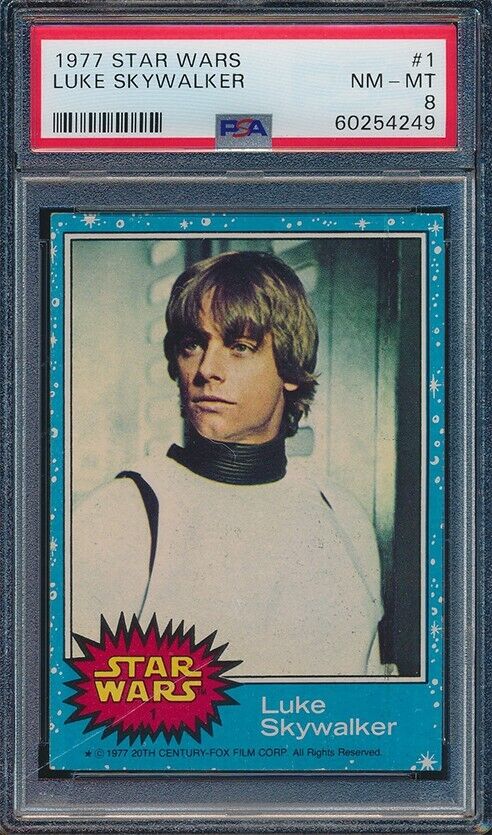 1977 Topps Star Wars Series 1 #1 Luke Skywalker Rookie PSA 8 NM-MT p04007