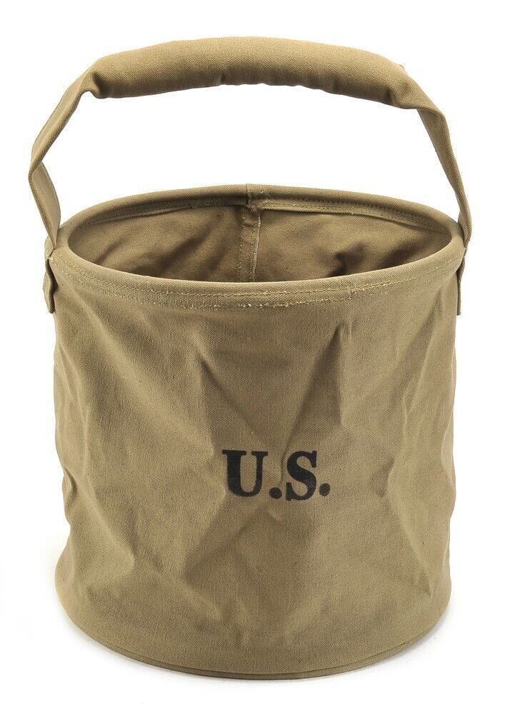 US WW2 Military Collapsible Canvas Water Bucket