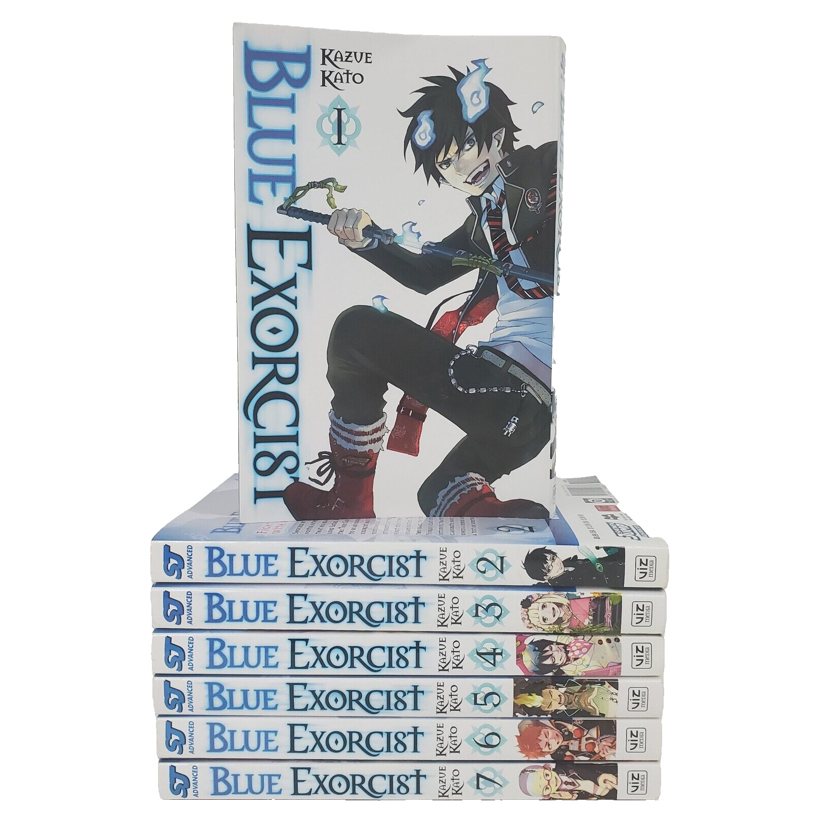 Kazue Kato Blue Exorcist VOL 1-7 Mature Manga Book Lot Viz Media ENGLISH Comic