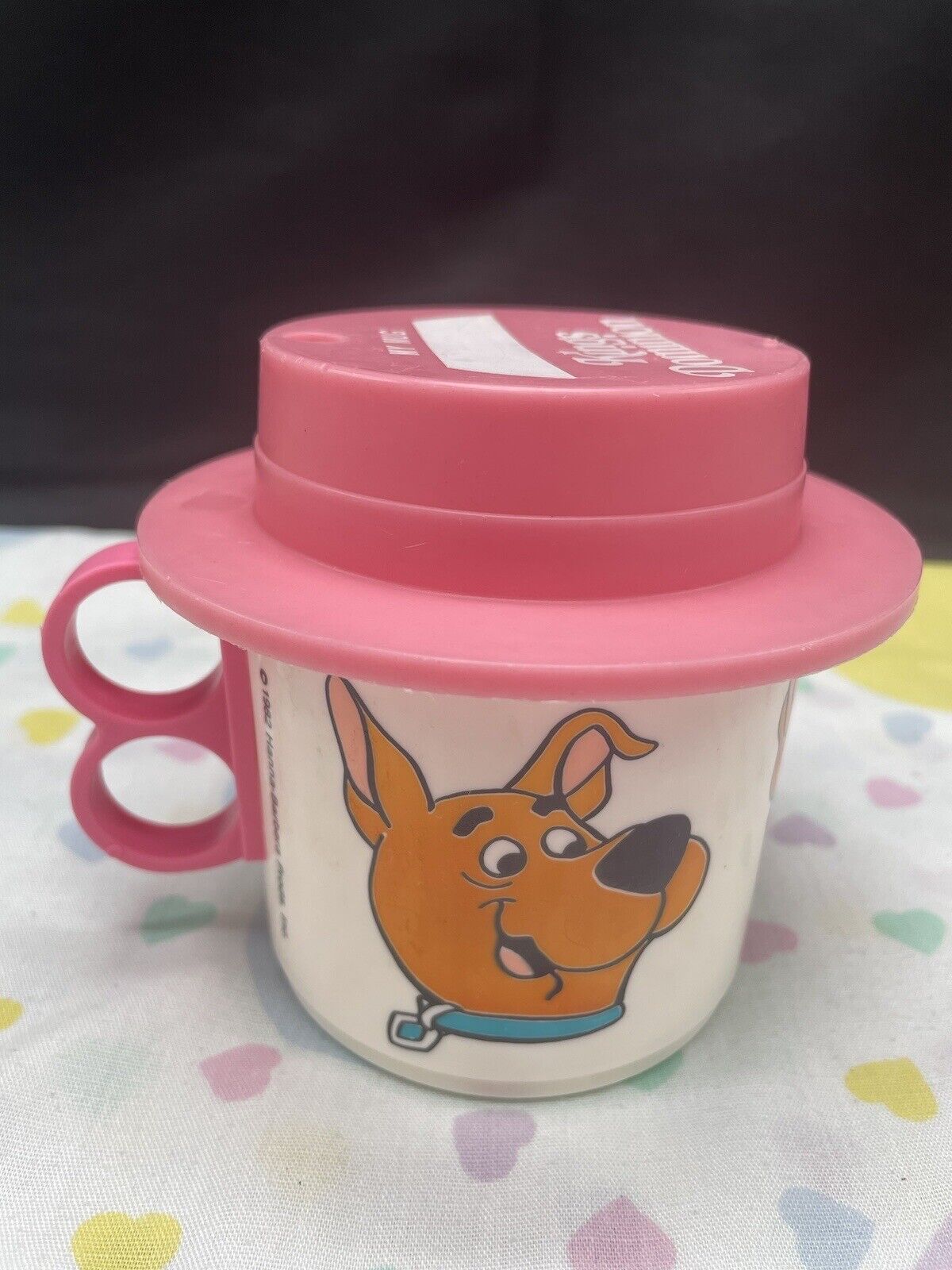 1982 Vintage Scrappy Doo Kings Dominion Children’s Plastic Cup w/ Lid