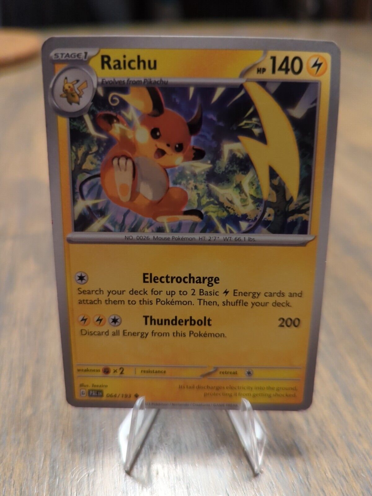 Raichu, 2023 Pokemon Card, Paldea Evolved, 64/193, 