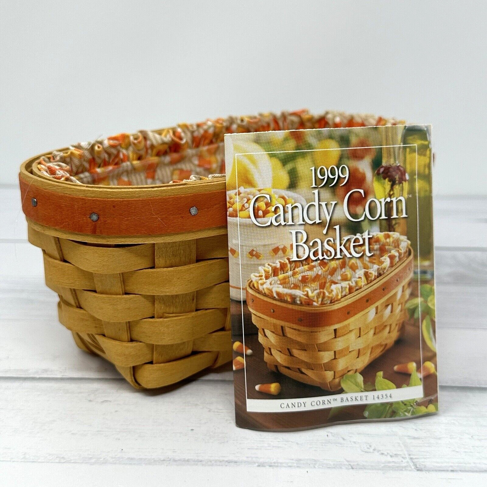 Longaberger 1999 Halloween Candy Corn Basket Protector Liner 14354