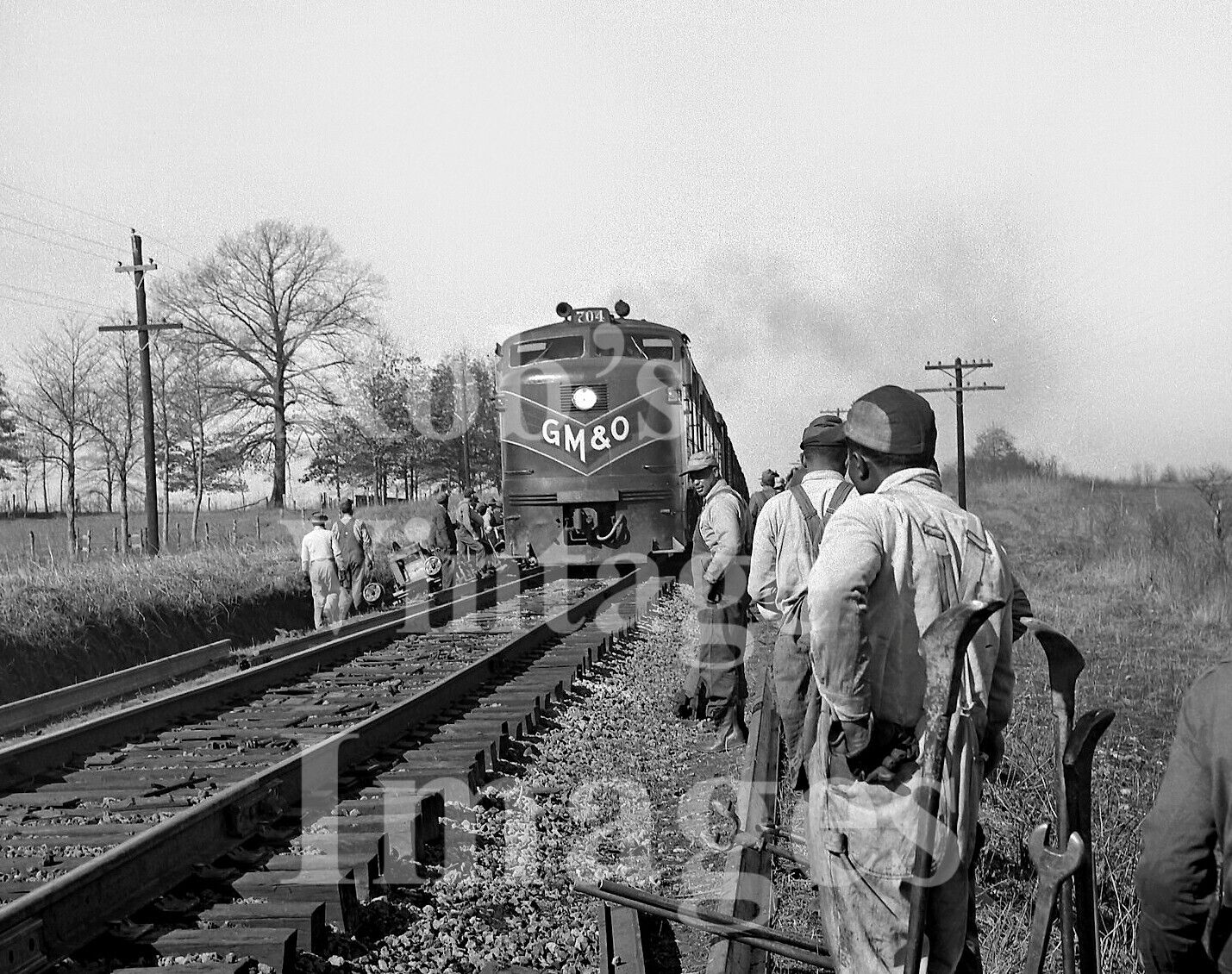 GMO Railroad  photo Alco FA-1 Locomotive 704 Gulf Mobile Ohio Railroad train