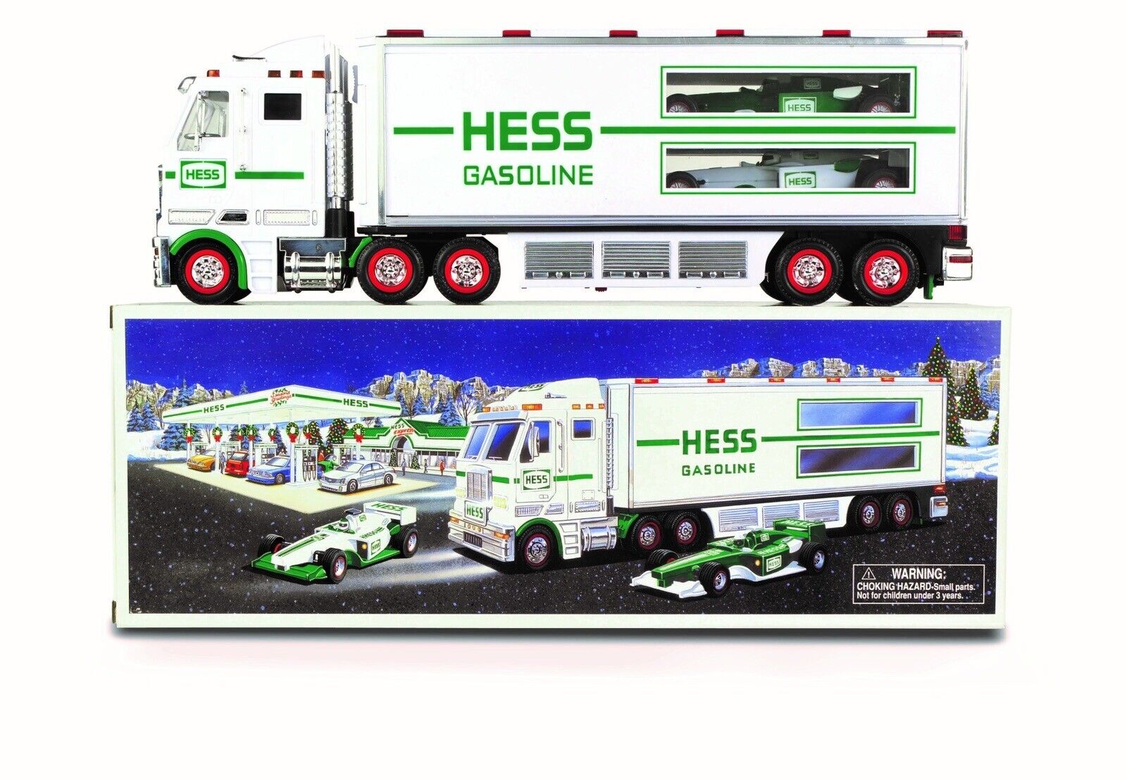 Mint Condition Hess Truck 2003 Toy Truck and Race Cars New In Box