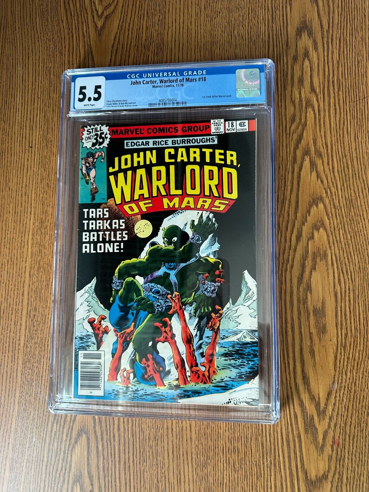 John Carter Warlord of Mars #18 (1978) Graded 5.5 - 1st Frank Miller Marvel