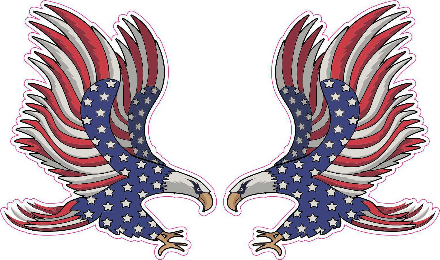 USA Eagle Stickers Car Truck Vehicle Bumper Decal