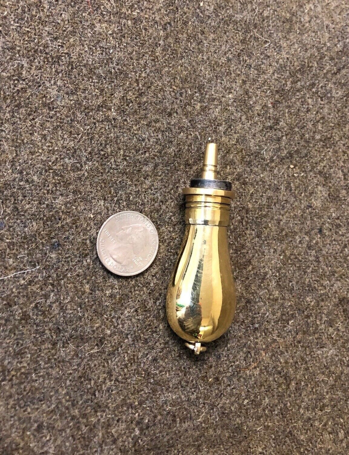 Miniature Brass Priming Flask - Flintlock Muzzleloading, Blackpowder Priming