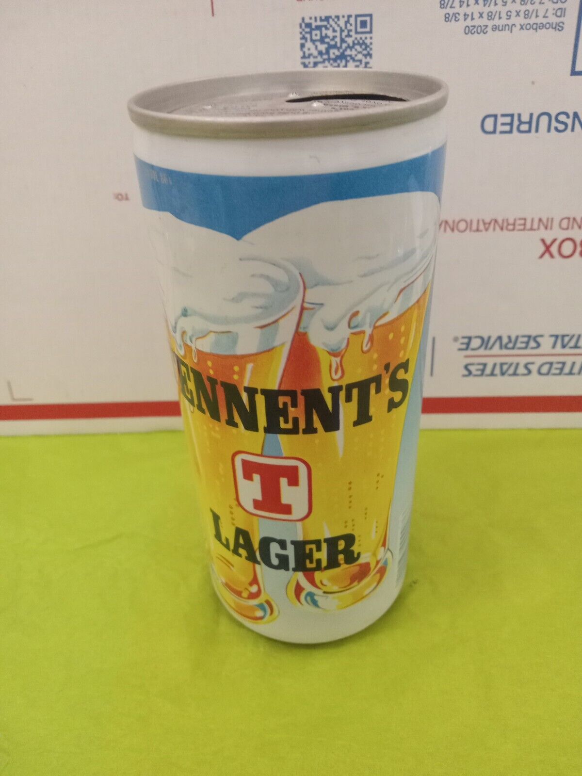 TENNENT\'S LAGER Pull Tab Beer EMPTY can \