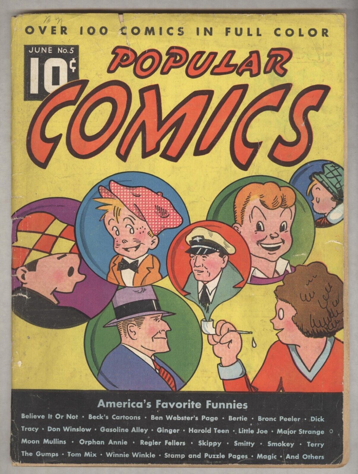 Popular Comics #5 June 1936 FR Dick Tracy