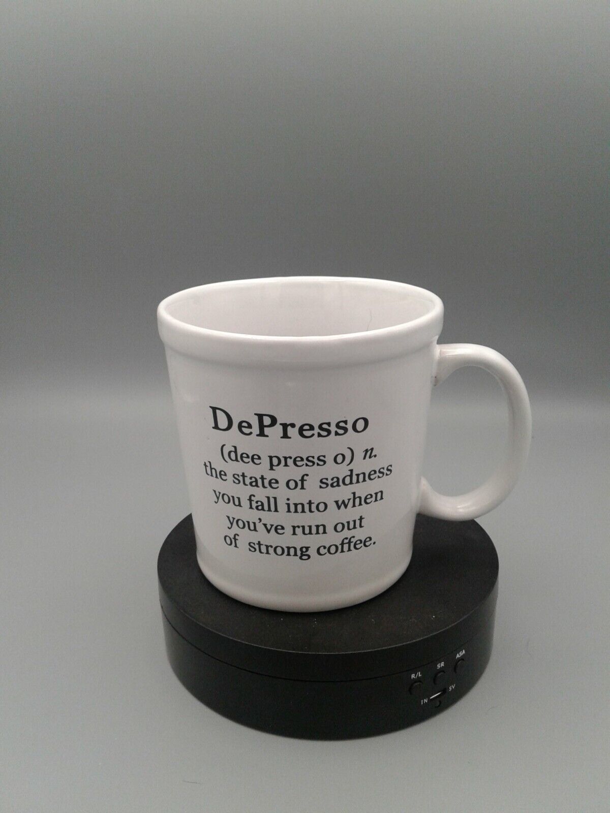 Homestead Living Depresso White Coffee Mug 16 oz