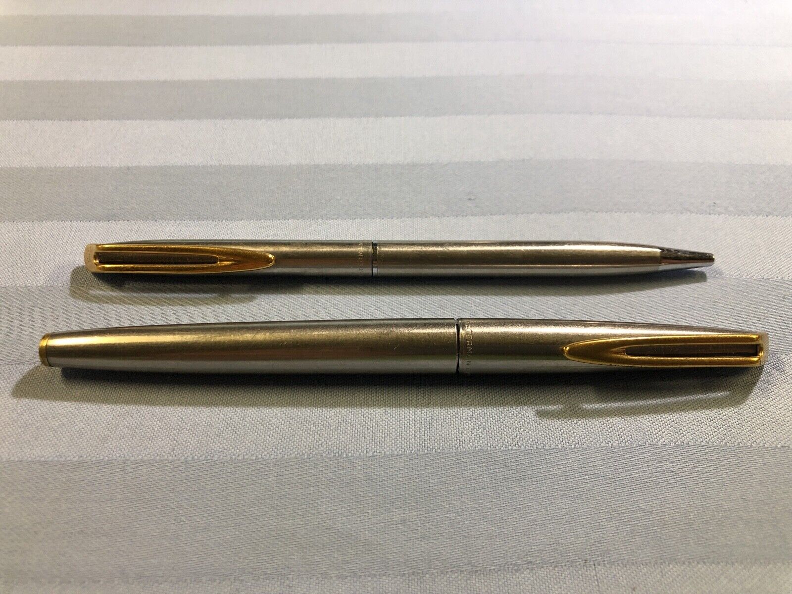Waterman Set of C/F Fountain Pen 18K with Ballpoint Pen, used
